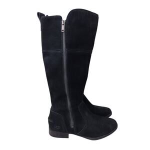 Ugg Black Suede 'Sorensen' Tall Riding Boots Women's 7.5 #1103729 RTL$195